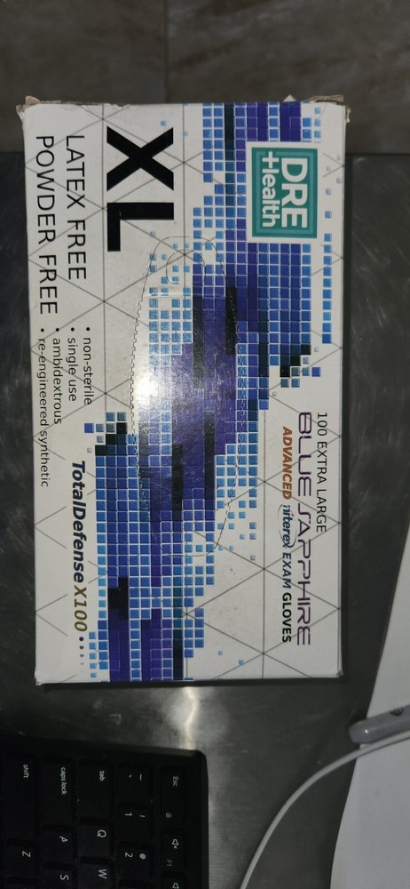 Dre Health Powder-Free Disposable Exam Gloves – Pack of 100, Size Extra Large