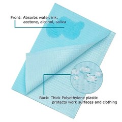 2+1 Ply Dental Medical Tattoo Towel 13″x18″ Blue Dental Patient Bibs 500PK