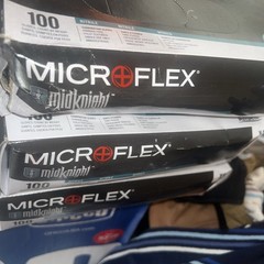Lot of 6 Ansell Microflex MidKnight Nitrile Gloves XS 100ct – Damaged Boxes