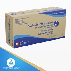 Dynarex Safe-Touch Disposable Nitrile Exam Gloves, Health And Beauty