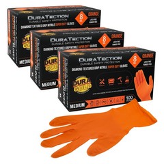 Dura-Gold Duratection 8 Mil Orange Super Duty Diamond Textured Nitrile
