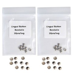 AZDENT Dental Orthodontics Bondable Lingual Buttons/Crimpable Hooks Split Stops