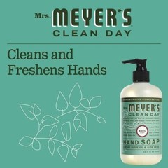Mrs. Meyer’s SJN651344 Clean Day Liquid Hand Soap, Basil, 12.5 oz