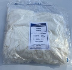 (100) X-large U-line S-13046XL Non Sterile Cleanroom Nitrile gloves