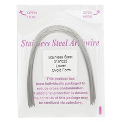 Dental Orthodontic Arch Wire Rectangular Ovoid Stainless Steel 16×16 17×25 18×25