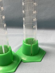 Vintage Sibata 100ml Lab Glass Graduated Cylinder With Spout TC20C Taiwan 57