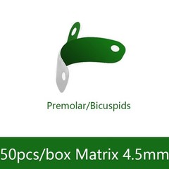 50Pcs Dental Matrix Bands PTFE Coat Non-Stick Sectional Contoured Metal Matrices