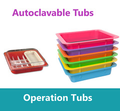 Dental Operation Tub Or Tub Lids, Tub Dividers, Instruments Tub, Autoclavable