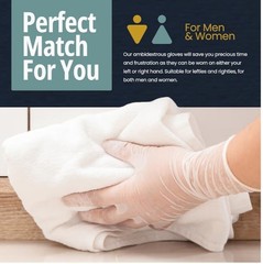 Medpride Medical Vinyl Examination Gloves Latex Free Pack of 100 LARGE