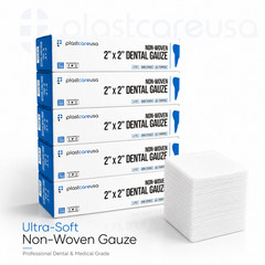 5000 2×2 Non Woven Sponges 4-Ply, Non-Sterile Cotton Dental Gauze (1 Case)