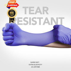 Medguy Medical Nitrile Exam Gloves, 4.5 Mil X-Large, X-large (Blue-violet)