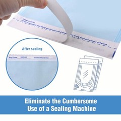 2000(10 Boxes) 5.25″x10″ Dental Sterilization Pouches Sterilizer Autoclave Bags