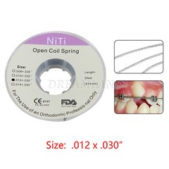 1 Roll Dental Orthodontic Niti Open Coil Spring Spool Dia .012*030 ” inch 914mm