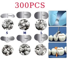 300PCS Dental Metal Matrices Matrix Band Sectional Contoured Refill S/M/L 35μm