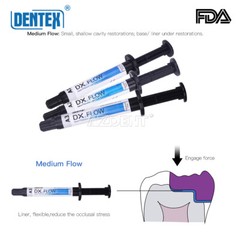 5X Resina compuesta fotopolimerizable dental fluida Medium Flow A3 3g/Jeringa