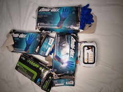 Various Brands of Latex Nitrile Powder-Free Disposable Gloves XL 330 Count Total