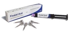 3 x Dental FIXALAT DUAL Cure Fixing Cement 8.5g Automix Syringe LATUS UKRAINE