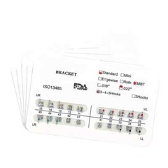 Dental Orthodontic Brackets Braces Mini Standard Roth MBT.022/.018 Hooks 3/3-4-5