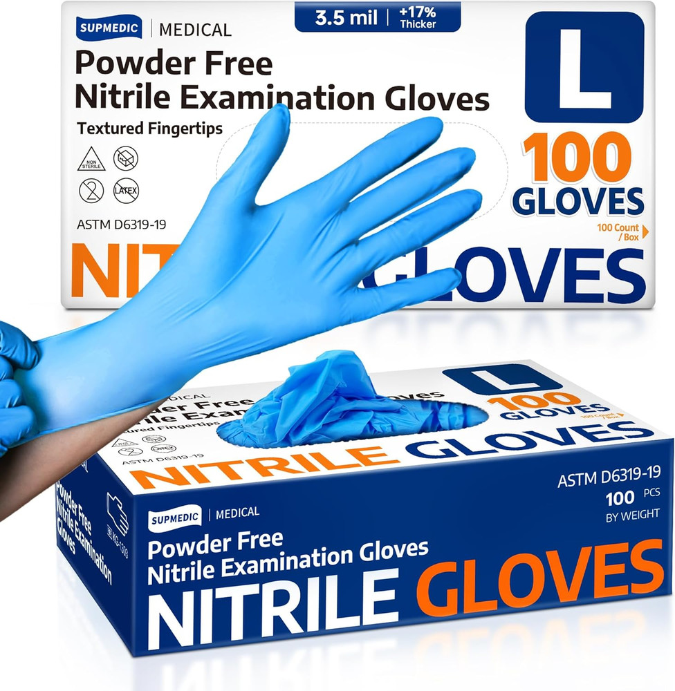 Medical Soft Max™ Nitrile Exam Gloves, 100 Count Latex-Free Powder-Free Non-Ster