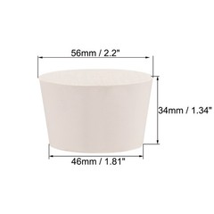 White Tapered Shaped Solid Rubber Stopper for Lab Tube Stopper Size 11,5Pcs