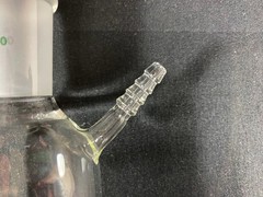 CHEMGLASS 200mL 24/40 4mm TEF STPK F Frit Solid Phase Peptide Synthesis Vessel