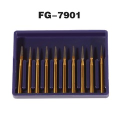 10 Pcs Dental Tungsten Carbide Trimming & Finishing Burs Drill Smooth FG 7901