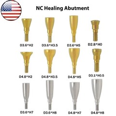 US Dental Mini Healing Abutment NC Ø3.6/4.8mm Closure Caps fit Straumann ITI BLT