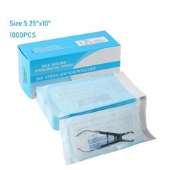 Sterilization Pouches- 5.25 ” x 10 ” Dental Medical Self Seal Pouch Bag 200 Bags