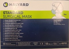 *50-Pieces* Halyard Standard Surgical Mask Blue 49701