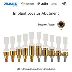 Dental Zimmer Tapered Screw-Vent Locator Abutments TSV Ø3.5/4.5mm Retention Caps