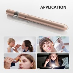 Compact and Lightweight LED Medical Penlights – 2 Pcs with Ruler and Gauge
