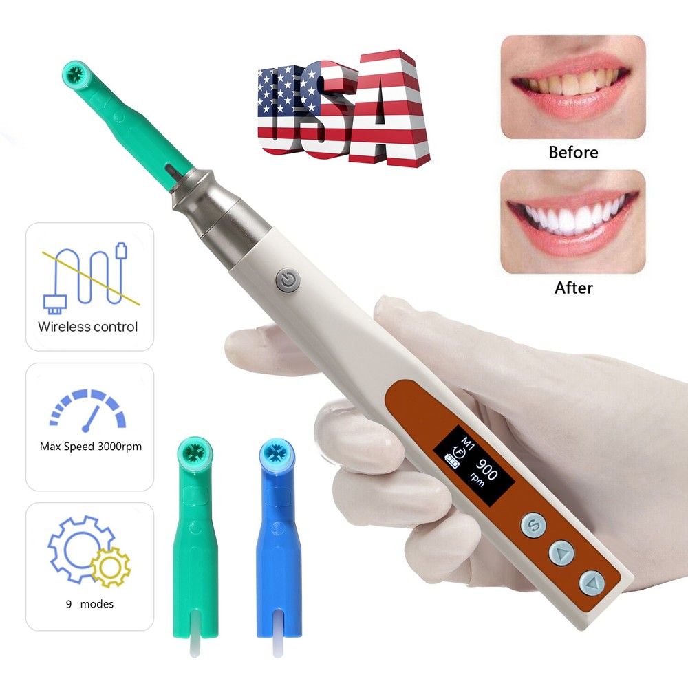 360° Swivel Dental Cordless Hygiene Prophy Handpiece / 500pcs Prophy Angles SA
