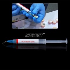 Dental Lab Porcelain Etch Gel 9.5% Hydrofluoric Acid Etchant Syringe 2.5 ml