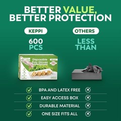 Clear Polyethylene Food Prep Gloves – 600 Count, Ambidextrous & Tear-Resistant