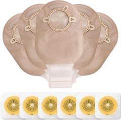 VLOOKUP 35 PCS Colostomy Bags,Ostomy Supplies,Two-Piece Drainable Pouches wit…