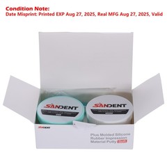 1-10*Dental Putty Fast Set Impression Material 400g Base+400g Catalyst