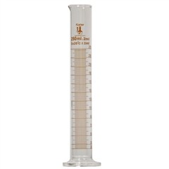 250ml Graduated Cylinder, Glass, Round, Karter Scientific 412G1 (Pack 20)