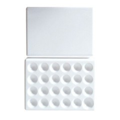 1 Pcs Dental Lab Tool Glaze Mixing Tray 24 pits Palette Porcelain Ceramic Cover