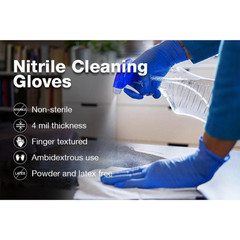 Advance Blue Nitrile Exam Gloves Latex Free Bulk 1000ct 4 Mil Powder Free Glove