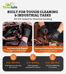 Tarantula 8-mil Disposable Nitrile Gloves, Heavy-Duty Fully Diamond Textured,…
