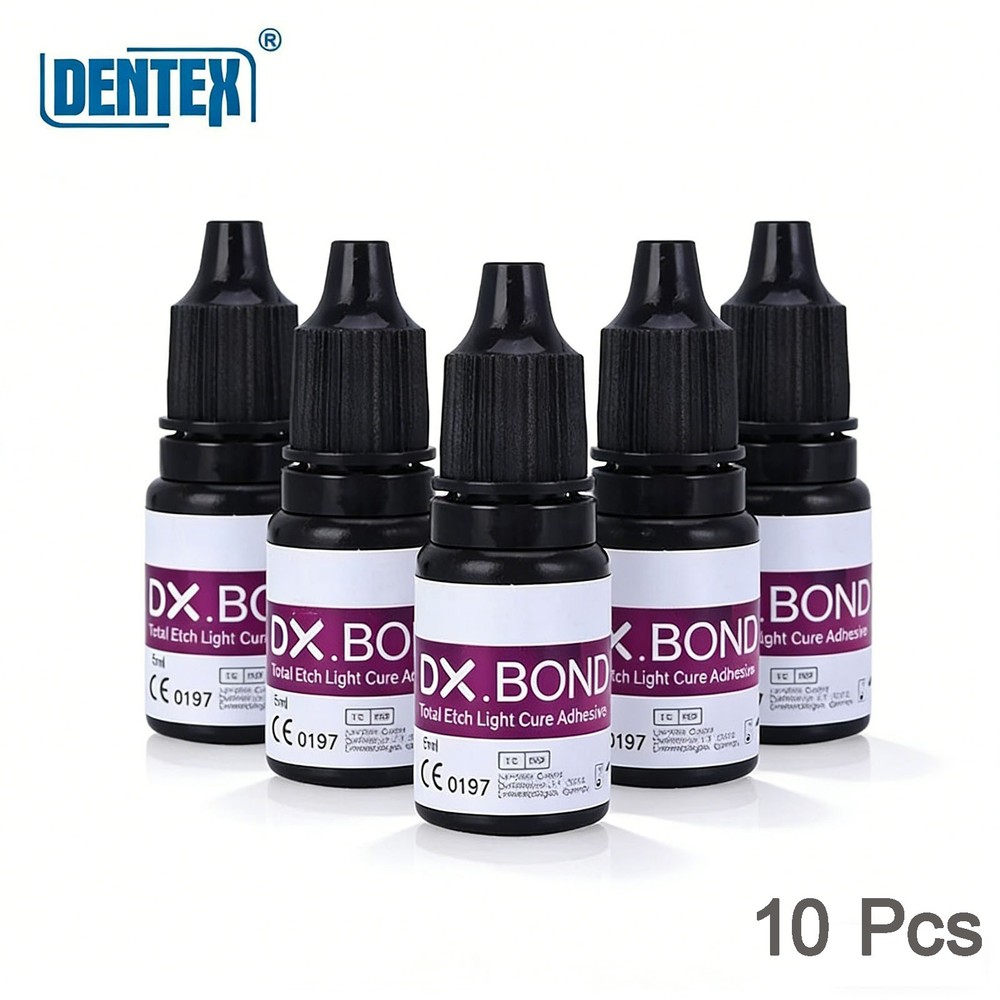 10Pcs Dentex DX.BOND Dental Light Cure Bonding Adhesive Resin 5ml Fresh Date