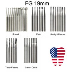Dental Surgical Burs 25mm 19mm Carbide Bur Friction Grip FG Round For High Speed