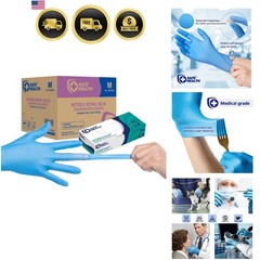 Nitrile Exam Gloves – 4 mil, Latex-Free, Powder-Free, Disposable, Blue, Medic…