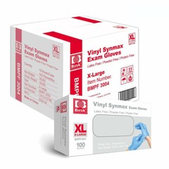 Basic10-2000 PCS Blue Vinyl Exam Gloves XL-SIZE