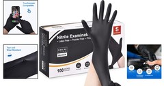 High-Quality Black Nitrile Gloves, XL 100-ct, 4-mil, Puncture-Proof & Waterproof