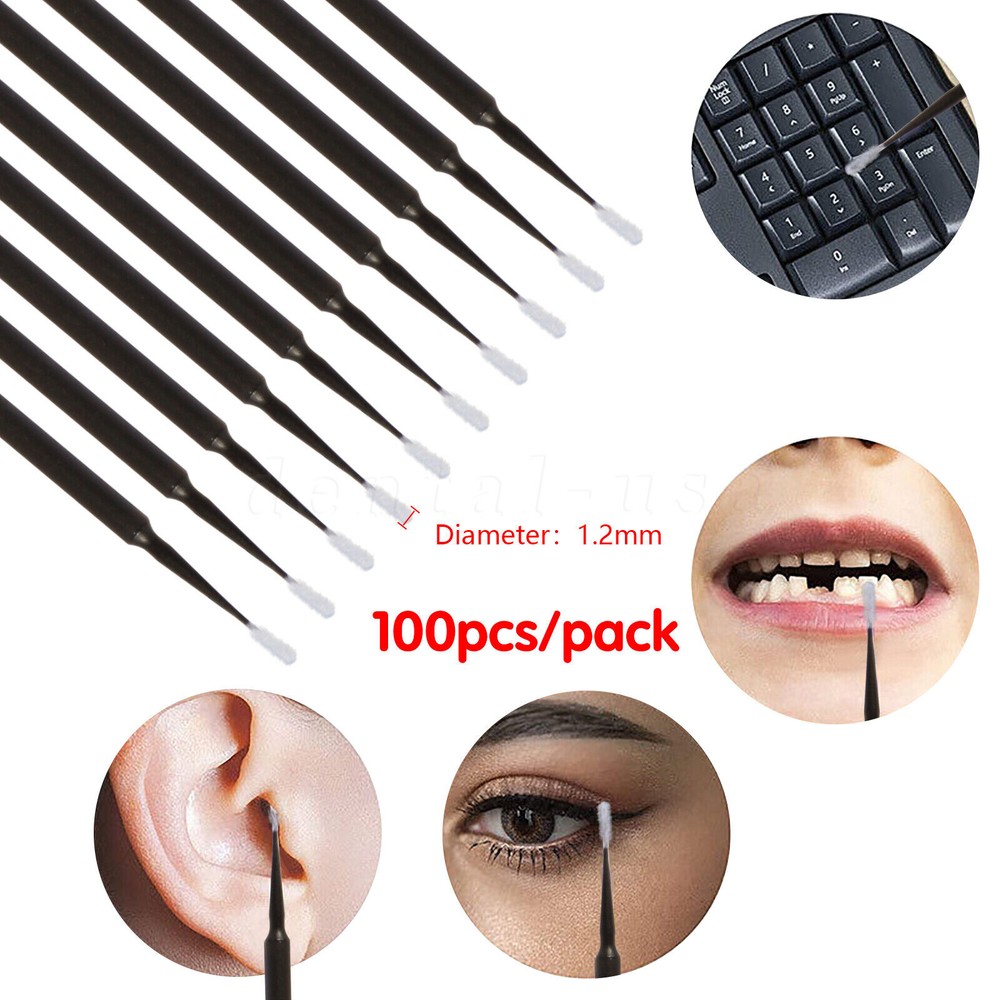 NEW Dental Microbrush Disposable Applicators Tips Micro Brush Cleaning 4Sizes