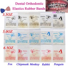 US Dental Orthodontic Rubber Bands Ortho Elastics Latex Brace 15 Size For Choice
