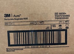 3M Aura 9205+ N95 NIOSH Approved Particulate Respirator Face Mask | USA Made |