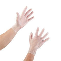 McKesson Vinyl Exam Glove Standard Cuff Length X-SMALL 150 per Box