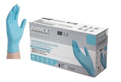 Case of AMMEX Blue Nitrile Disposable Exam Gloves 3 Mil Latex Free MEDIUM